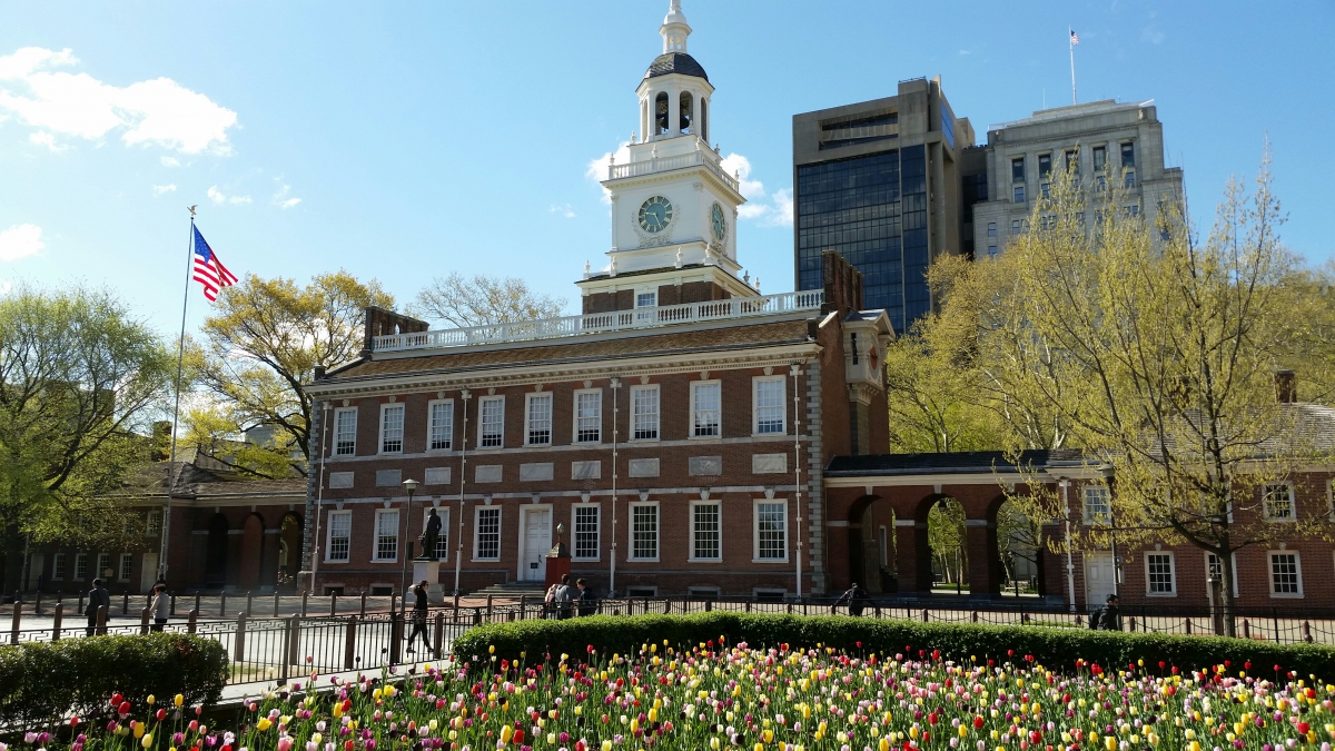 Independence Hall, where Franklin signed The Declaration of Independence