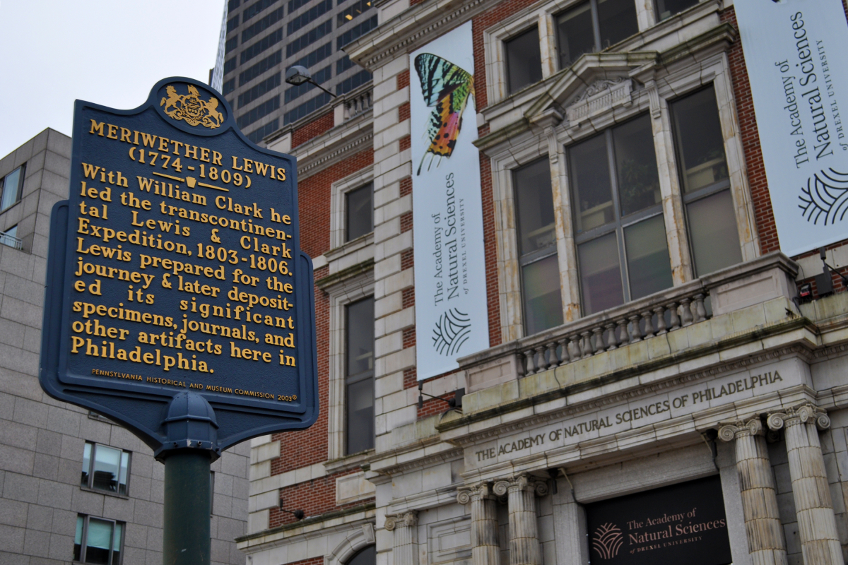 Meriwether Lewis Historical Marker in Philadelphia