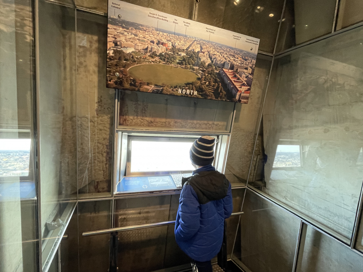 Viewing Window from the Top of the Washington Monument