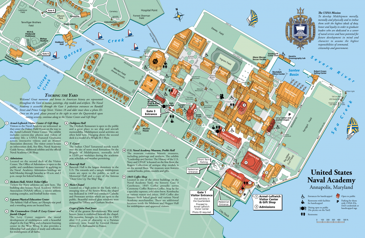 United States Naval Academy Map